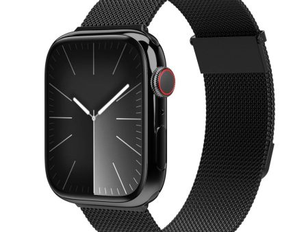 Apple Watch (38 40 SE 41 42mm) Vonmählen Milanese Loop 2 Rustfri Stål Rem - Sort Sale