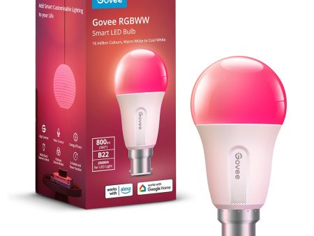 Govee WIFI & Bluetooth Smart Light Bulb 800lm - Hvid For Cheap