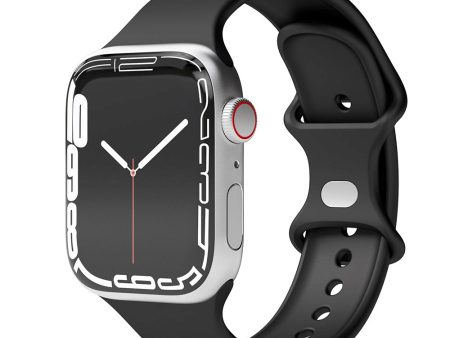 Apple Watch (42 44 SE 45 46 49mm) Vonmählen Classic Band Silikone Rem - Sort Supply