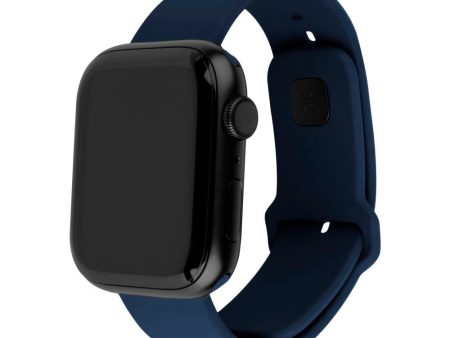 Apple Watch (38 40 SE 41 42mm) Fixed Sporty Silikone Rem Sæt - Blå Supply