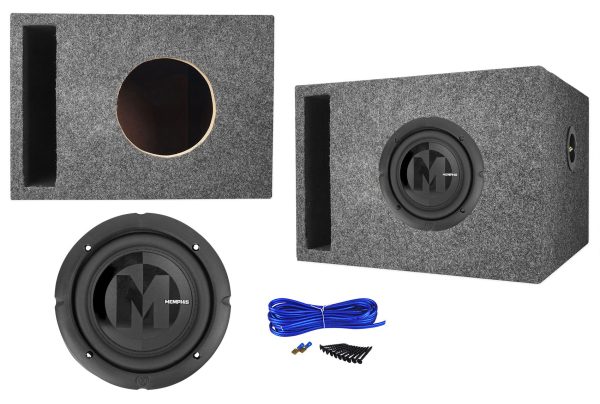 Memphis Audio PRX6D2 6.5  300 Watt Car Audio Subwoofer+Vented Sub Box Enclosure Online Sale