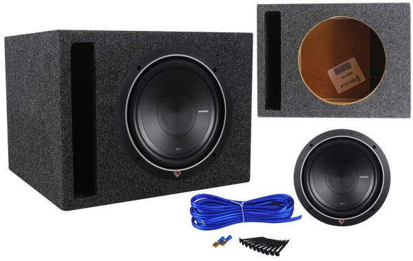 Rockford Fosgate Punch P1S2-10 P1S210 10  500 Watt 2-Ohm Car Subwoofer+Sub Box Fashion