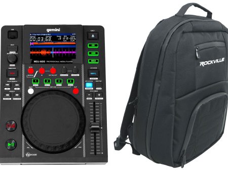 Gemini MDJ-600 Single Tabletop USB CD Media Player DJ MIDI Controller+Backpack For Sale