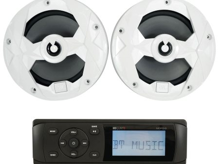 MB Quart MDR2.0 Marine Boat Bluetooth USB Receiver+(2) White JBL 6.5  Speakers on Sale