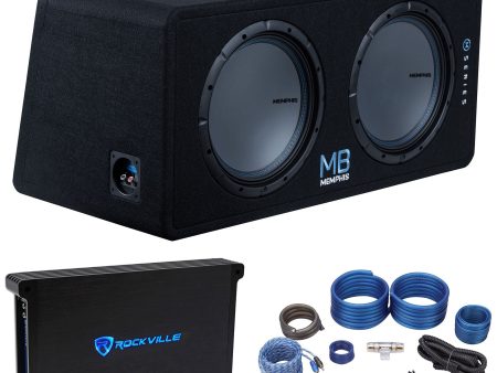 Memphis Audio MBE12D1 MB Dual 12  1000w Loaded Car Subwoofer+Amplifier+Amp Kit Sale