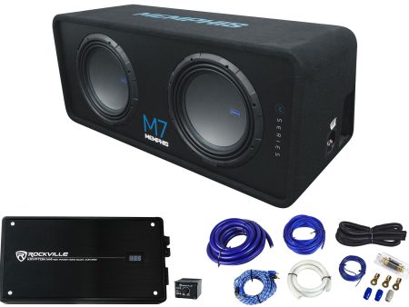 Memphis Audio M7E12D1 M7 Dual 12  3000w Loaded Car Subwoofers+Amplifier+Wire Kit Online