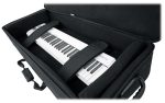 Rockville 61 Key Keyboard Case w  Wheels+Trolley Handle For Yamaha PSR-E636 on Sale