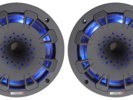 Pair MB Quart NH1-116LB 6.5  300w Marine LED Speakers For Boat ATV UTV RZR Cart Supply