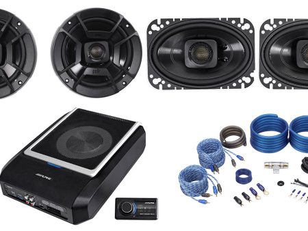 ALPINE PWD-X5 Slim Under-Seat Powered Subwoofer+Wire Kit+Polk 6.5 +4x6  Speakers For Sale