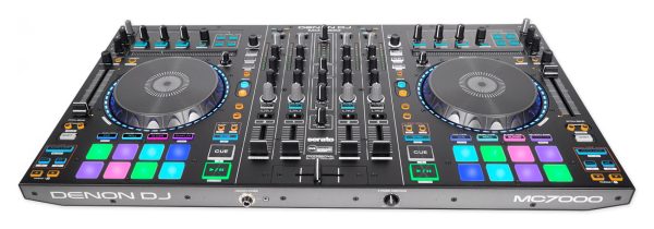 DENON MC7000 4-Channel Digital Mixer, Serato DJ Controller+Mackie Microphone For Sale