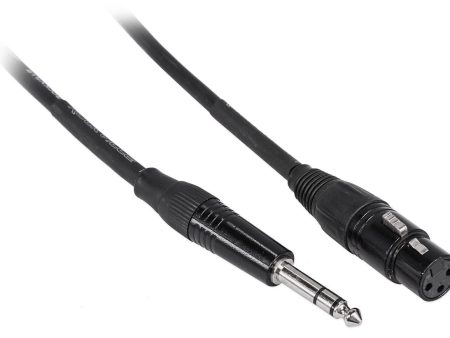 Rockville RCXFB25B 25  Female REAN XLR to 1 4   TRS Cables Black 100% Copper on Sale