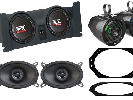 (2) 10  MTX Subs+Box+Front+Rollbar Speakers+Amp For 1997-2006 Jeep Wrangler TJ Cheap