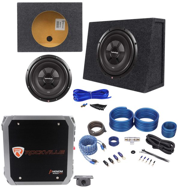 Rockford Fosgate R2SD2-12 12  Car Sub+Shallow Enclosure+500W Amplifier+Amp Kit Online Hot Sale