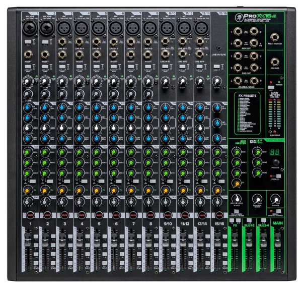 Mackie ProFX16v3 16-Channel 4-Bus Professional Effects Mixer w USB ProFX16 v3 For Sale