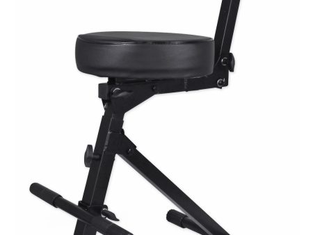 Rockville RDS42 Portable DJ Guitar Drum Keyboard Padded Throne Chair Adjustable For Discount