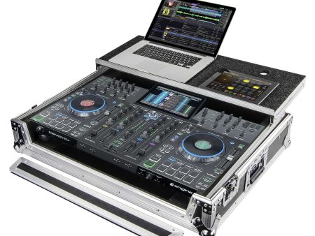 Odyssey FZGSPRIME4 Hard Flight Case+Glide Shelf For Denon Prime 4 DJ controller on Sale