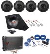 10  MTX Subwoofer+Box+4 Speakers+Amp for 2007-16 JEEP WRANGLER JK 4-DOOR Powered Hot on Sale