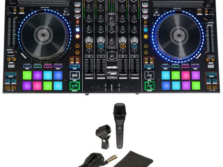 DENON MC7000 4-Channel Digital Mixer, Serato DJ Controller+Mackie Microphone For Sale