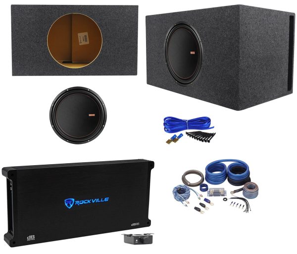 Memphis Audio MOJO 615D4 15  4400w Competition Subwoofer+Vented Box+Amp+Wires Fashion