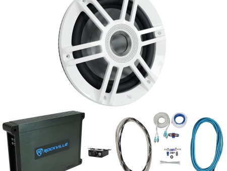 Infinity KAPPA 1010M 10  900w Marine Boat LED Subwoofer+Mono Amplifier+Amp Kit Online now