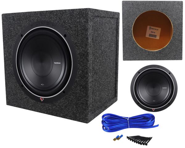 Rockford Fosgate Punch P1S2-10 P1S210 10  500w 2Ohm Car Subwoofer+Sealed Sub Box Fashion