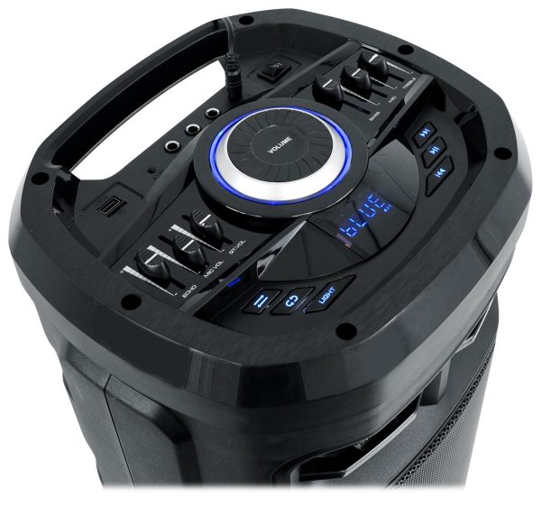 Rockville Go Party ZR10 Dual 10  Portable Wireless LED Bluetooth Speaker+UHF Mic Online now