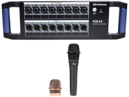 PRESONUS NSB 8.8 8x8 AVB Stagebox w (8) XMAX Preamps + Blue Microphone Online now