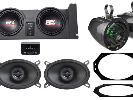 MTX 10  Subwoofers+Amp+Box+Front+Rollbar Speakers For 1997-2006 Jeep Wrangler TJ For Cheap