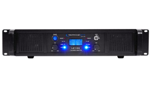 Technical Pro LZ10K Professional 10,000W 2-Ch Amplifier w  LCD Display+Key Lock Sale