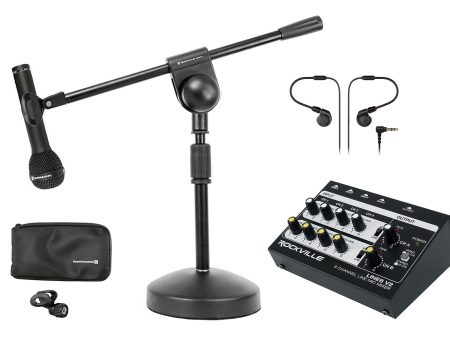 Beyerdynamic M88TG M88 TG Dynamic Kick Drum Microphone+Stand+Mixer+AT Monitors For Discount