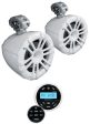 (2) Memphis MXA82TW White 8  Marine Wakeboard Tower Speakers+Bluetooth Receiver Online Sale