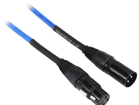 Rockville RCXFM3P-BL Blue 3  Female to Male REAN XLR Mic Cable 100% Copper on Sale