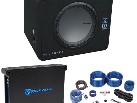 Memphis Audio MBE12S2 MB 12  1000w Loaded Car Subwoofer+Mono Amplifier+Amp Kit For Sale