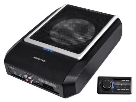 Alpine PWD-X5 Shallow Slim Under-Seat Powered Subwoofer w Built-In 4-Channel Amp Online now