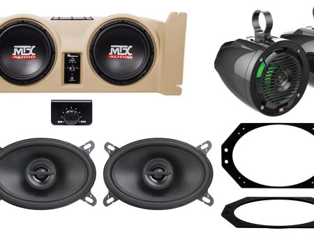 MTX 10  Subwoofers+Amp+Tan Box+Front+Rollbar Speakers For 97-06 Jeep Wrangler TJ For Cheap