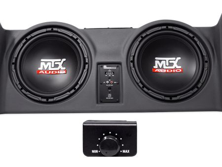 Dual 10  Powered MTX Subwoofers+Sealed Sub Enclosure For 97-06 Jeep Wrangler TJ Online Sale