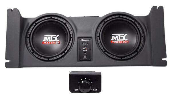 Dual 10  Powered MTX Subwoofers+Sealed Sub Enclosure For 97-06 Jeep Wrangler TJ Online Sale