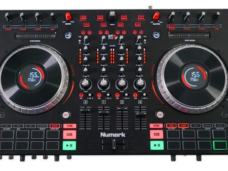 Numark NS6II 4-Channel DJ Controller w  2  Color LCD Display+Serato DJ Software Online Hot Sale