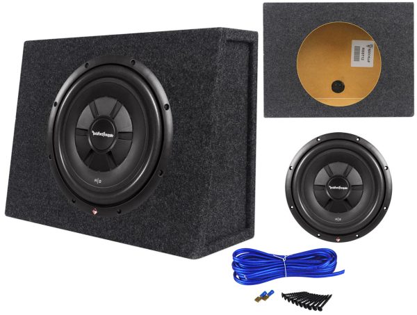 Rockford Fosgate R2SD2-12 12  Shallow Car Audio Subwoofer+Slim Sub Box Enclosure Fashion