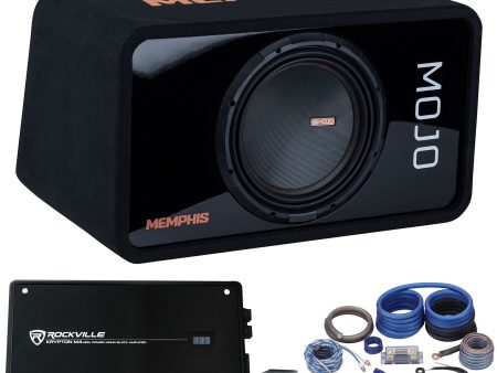 Memphis Audio MOJOE12S1 3000w MOJO 1212 12  Subwoofer+Sub Box+Amplifier+Amp Kit For Cheap