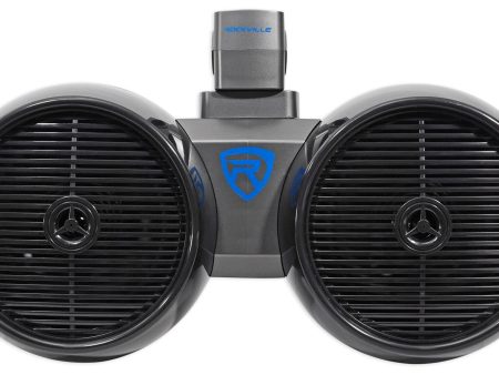 Rockville DWB80B Dual 8 inch Black 800 Watt Marine Wakeboard Tower Speaker System Sale