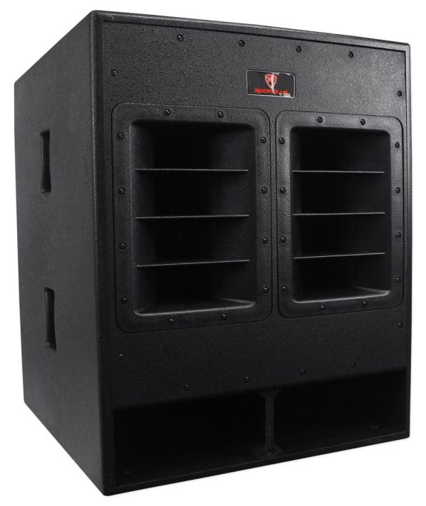 Rockville RBG18FA BOX 1 18  3000W Pro Audio Folded Horn Subwoofer With Wheels on Sale