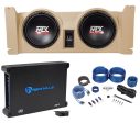 Dual 10  MTX Subwoofers+Tan Box+Amplifier+Amp Kit For 1997-2006 Jeep Wrangler TJ Online now