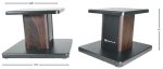 (2) 8” Dark Wood Bookshelf Speaker Stands For Edifier R1850DB Bookshelf Speakers For Cheap