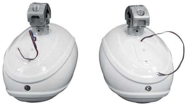 Pair Memphis Audio MXA82TW 8  Marine Wakeboard Tower Speakers LED+Swivel White Online