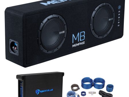 Memphis Audio MBE8D12 MB Dual 8  1400w Loaded Car Subwoofers+Amplifier+Amp Kit Online