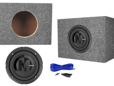 Memphis Audio PRX6D2 6.5  300 Watt Car Audio Subwoofer+Sealed Sub Box Enclosure Hot on Sale