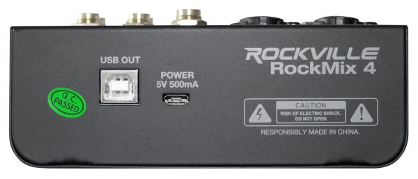 Rockville RockMix 4 Channel Mic Instrument Pro Recording Mixer+USB Interface EQ Online