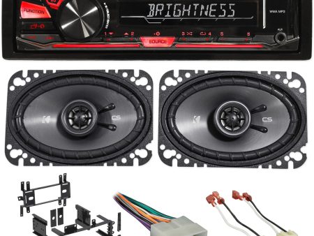 JVC Stereo Radio CD Player+Kicker Speakers+Full Install For 87-95 JEEP WRANGLER Online now