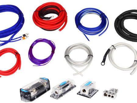 Rockville RDA0+4K 0+4 Gauge Dual Amplifier Installation Multiple-Amp Wire Kit For Cheap